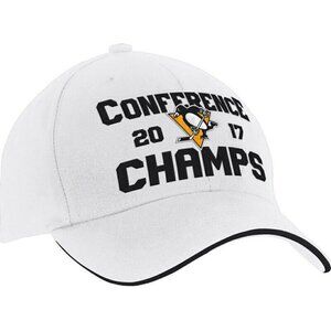 NHL Pittsburgh Penguins 2017 Conference Champion Cap Champs Hat White Adjustable
